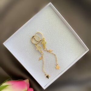 «CROSSES» Trendy Asymmetrical Drop Earrings - Congo Lock - Image 2