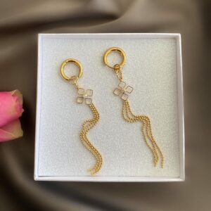 «SANDRA» Semi-Fine Trendy Drop Earrings - Image 2