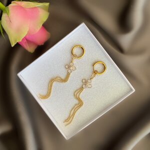 «SANDRA» Semi-Fine Trendy Drop Earrings - Image 3