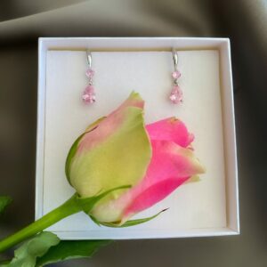 «ROSETTA» Semi-Fine Zirconia Crystals Earrings - Image 2