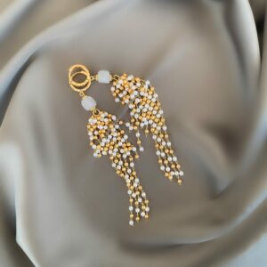 «PLUIE DOREE» Semi-Fine Luxury Drop Earrings ⠀ - Image 2