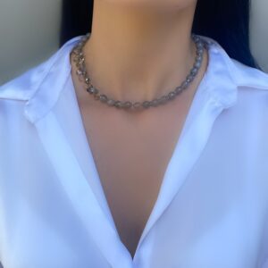 «SMOKEY» Semi-Fine Luxury Natural Stone And Crystals Necklace - Image 9