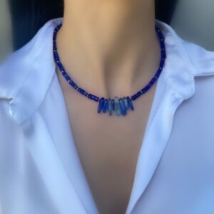 «SANTORINI» Semi-Fine Necklace & Earrings Jewellery Set - Image 3
