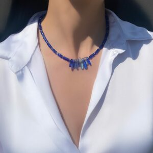 «SANTORINI» Semi-Fine Necklace & Earrings Jewellery Set - Image 2