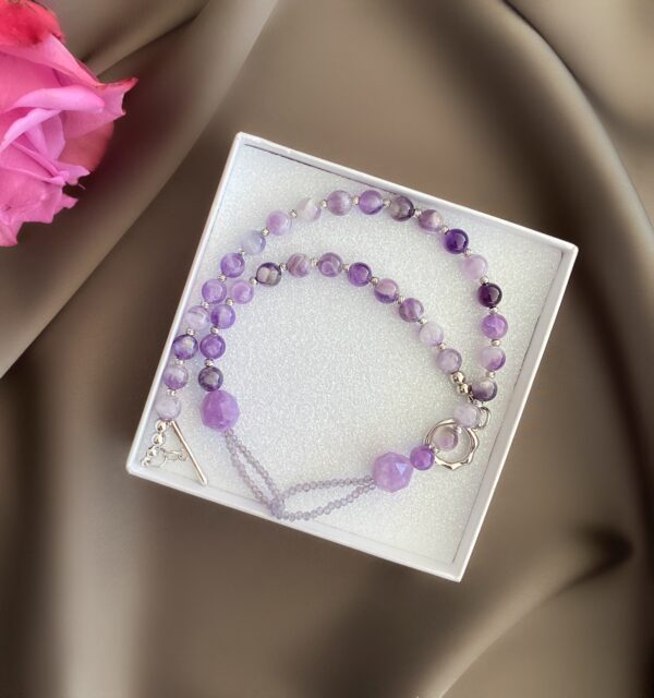 «VIOLETTA» Semi-Fine Natural Amethyst Stone Luxury Necklace
