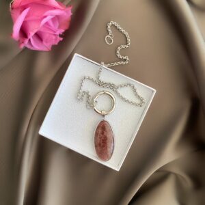 «DONA» Semi-Fine Chain Necklace & Natural Suntone Pendant - Image 4
