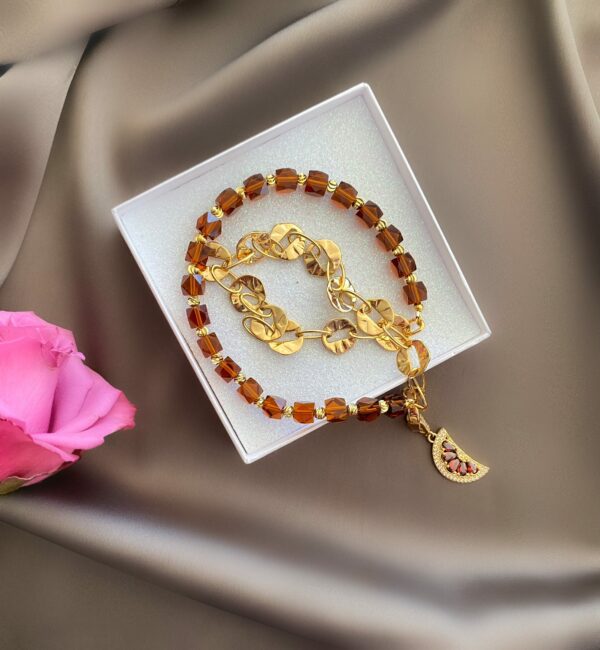 «PomeDREAM» Semi-Fine Chain And Crystal Necklace With Beautiful Pendant