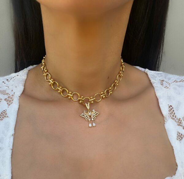 «VANESSA» Semi-Fine Beautiful Chain Necklace With Butterfly Pendant