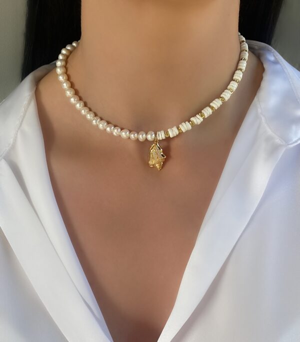 «HAVANA» Semi-Fine Natural Pearl & Shell Trendy Necklace