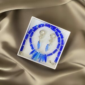 «SANTORINI» Semi-Fine Necklace & Earrings Jewellery Set - Image 4