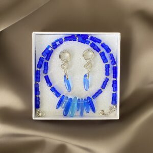«SANTORINI» Semi-Fine Necklace & Earrings Jewellery Set - Image 5