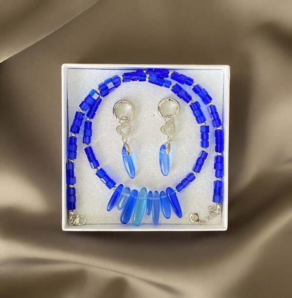 «SANTORINI» Semi-Fine Necklace & Earrings Jewellery Set
