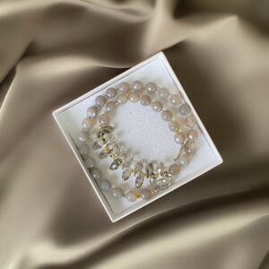 «SMOKEY» Semi-Fine Luxury Natural Stone And Crystals Necklace - Image 2