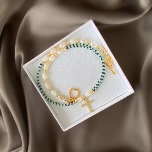 «ADADGIO» Semi-Fine Pearls And Crystals Luxury Choker Necklace - Image 3