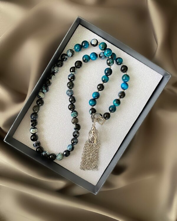 «BLUE COMET» Semi-Fine Natural Stone Necklace-Sautoir