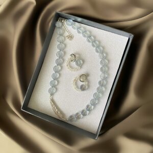 «ELOA» Semi-Fine Trendy Crystal Choker Necklace And Earrings Jewellery Set⠀ - Image 2
