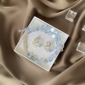 «ELOA» Semi-Fine Trendy Crystal Choker Necklace And Earrings Jewellery Set⠀ - Image 3