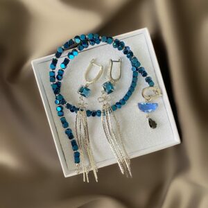 «NYX» Semi-Fine Necklace And Earrings Jewellery Set⠀ - Image 3