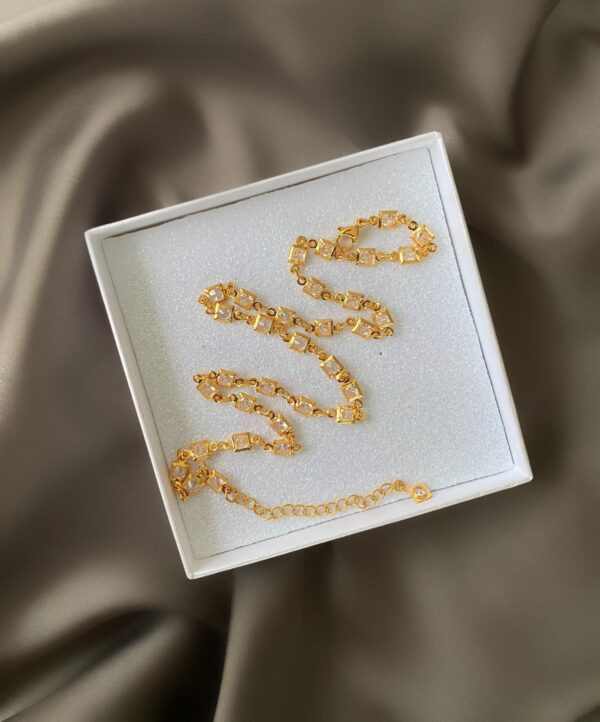 «NINEL» Semi-Fine Chain And Cubic Zirconia Necklace ⠀