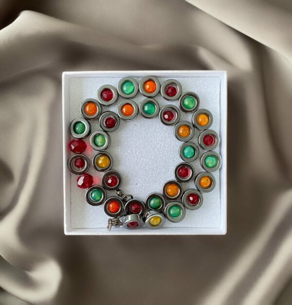 «DISCO» Semi-Fine Necklace Choker With Natural Stones