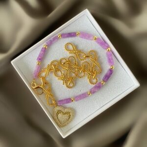 «TE AMOR» Semi-Fine Necklace With Swarovski Heart Pendant - Image 3