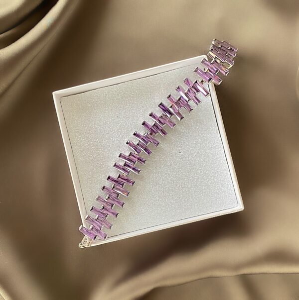 «ICEBERG» Trendy Purple Swarovski Crystal Bracelet