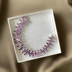 «ICEBERG» Trendy Purple Swarovski Crystal Bracelet - Image 3