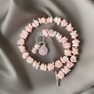 «DEL-MAR» Trendy Semi-Fine Natural Shell Choker Necklace With Swarovski Crystal⠀ - Image 2