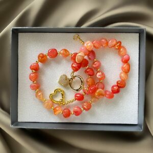 «MARMALADE» Semi-Fine Natural Stone Necklace And Bracelet - Image 9