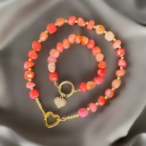 «MARMALADE» Semi-Fine Natural Stone Necklace And Bracelet - Image 8