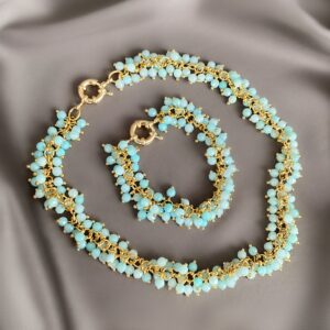 «BEAUTYBERRY» Luxury Natural Stone Necklace & Bracelet Jewellery Set - Image 2