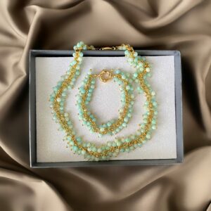 «BEAUTYBERRY» Luxury Natural Stone Necklace & Bracelet Jewellery Set - Image 4