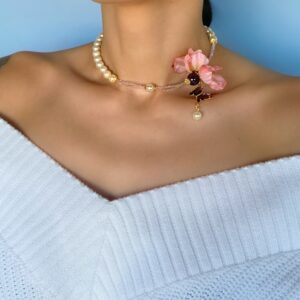 «MI MARIPOSA» Beautiful & Luxury Necklace With Natural Stone & Earrings Jewellery Set - Image 6