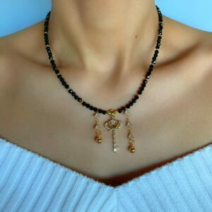 «BURATINO» Semi-Fine Natural Stone Necklace & Earrings Jewellery Set - Image 2