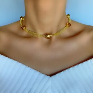 «VESNA» Beautiful & Luxury Necklace With Crystal Beads & Earrings Jewellery Set - Image 2