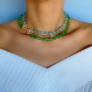 «LETO» Semi-Fine Natural Stone & Chain Luxury Necklace - Image 2