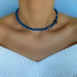 «LAZURA» Semi-Fine Natural Stone Necklace Choker & Earrings Jewellery Set⠀ - Image 4