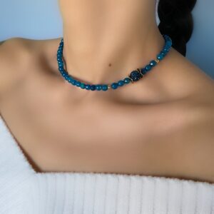«LAZURA» Semi-Fine Natural Stone Necklace Choker & Earrings Jewellery Set⠀ - Image 6