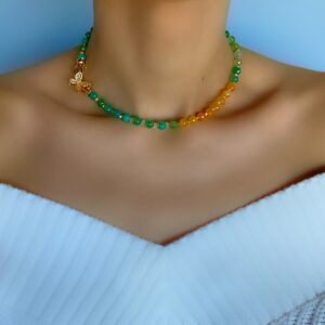 «SUMMER TIME» Semi-Fine Natural Stone Luxury Necklace & Earrings Jewellery Set ⠀ - Image 6