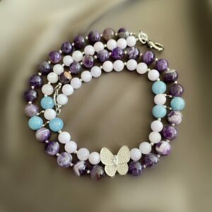 «BEATRICE» Semi-Fine Natural Agate Luxury Necklace - Image 5