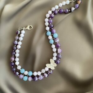 «BEATRICE» Semi-Fine Natural Agate Luxury Necklace - Image 4