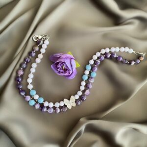 «BEATRICE» Semi-Fine Natural Agate Luxury Necklace - Image 3