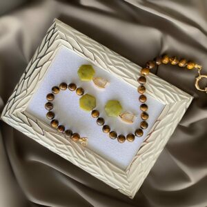 «FORÊT» Semi-Fine Natural Stone Necklace And Earrings Luxury Jewelry Set⠀ - Image 7