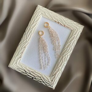 «PLUIE DOREE» Semi-Fine Luxury Crystal Drop Earrings ⠀ - Image 2
