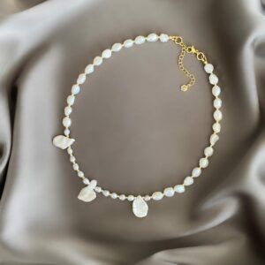 «LUANA» Semi-Fine Natural Pearl Necklace And Earrings Luxury Jewellery Set - Image 2