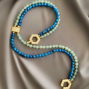 «CLAUDIA» New Natural Aventurine luxury Necklace 1 - Image 4