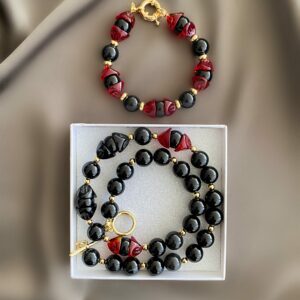 «AKASHA» Trendy Semi-Fine Bracelet, Necklace & Earrings Jewellery Set⠀ - Image 5