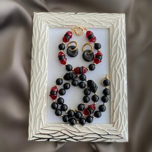 «AKASHA» Trendy Semi-Fine Bracelet, Necklace & Earrings Jewellery Set⠀ - Image 7