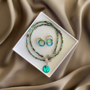 «LAGONA» Semi-Fine Necklace And Earrings Luxury Jewellery Set⠀ - Image 3