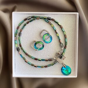 «LAGONA» Semi-Fine Necklace And Earrings Luxury Jewellery Set⠀ - Image 2
